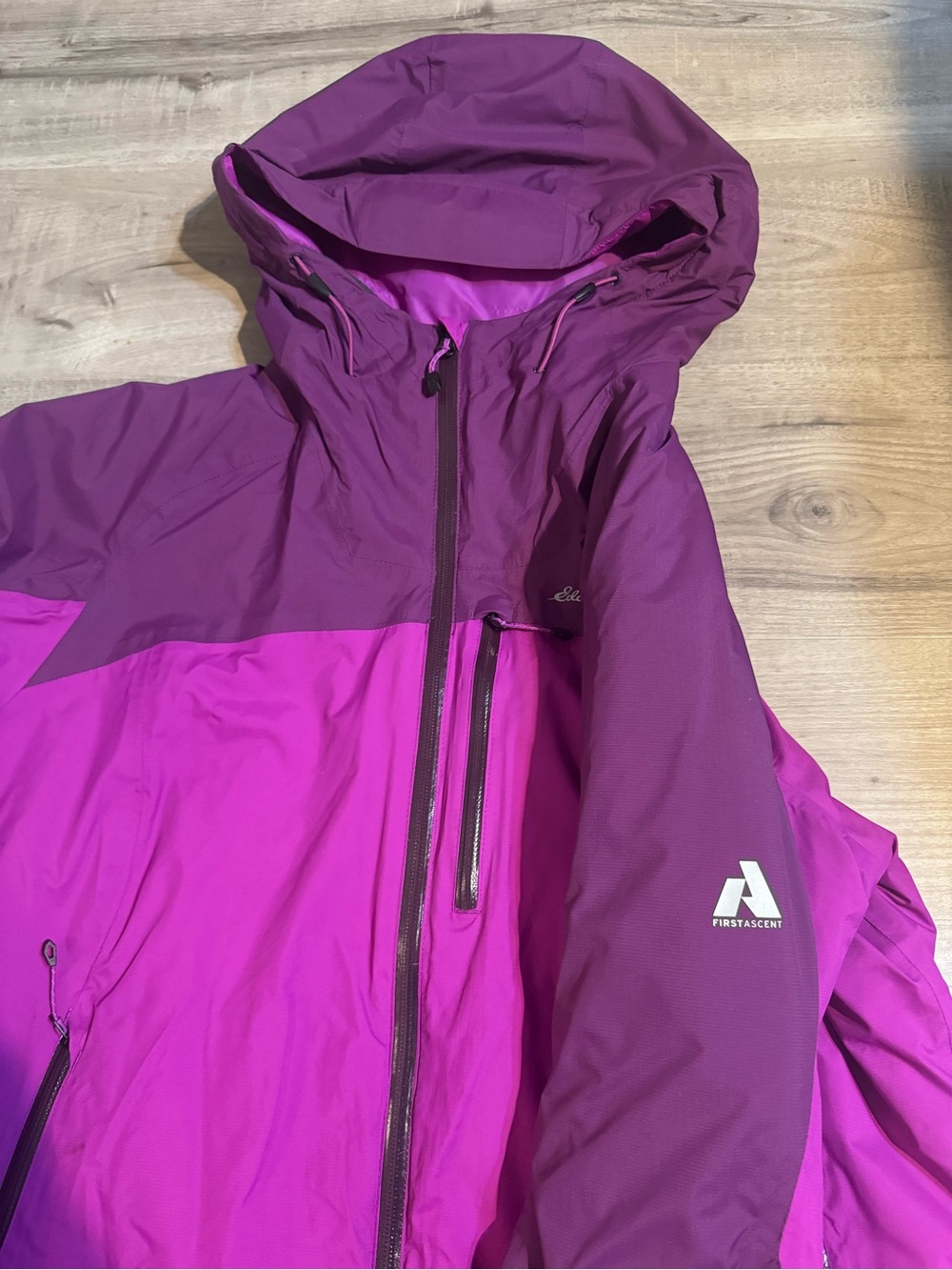 Eddie Bauer Women’s XL Purple Pink Hooded Outdoor Jacket - Picture 9 of 13